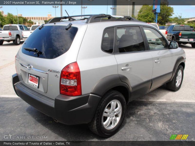 Platinum Metallic / Beige 2007 Hyundai Tucson SE