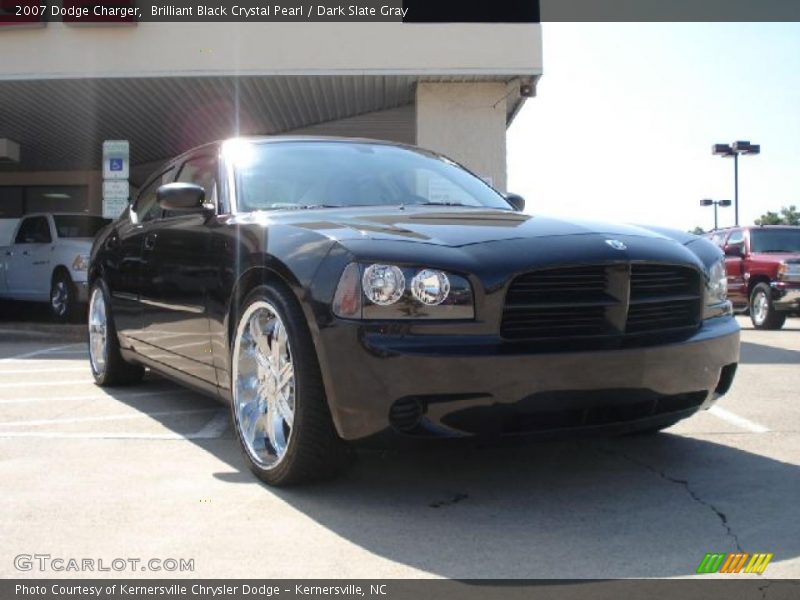 Brilliant Black Crystal Pearl / Dark Slate Gray 2007 Dodge Charger