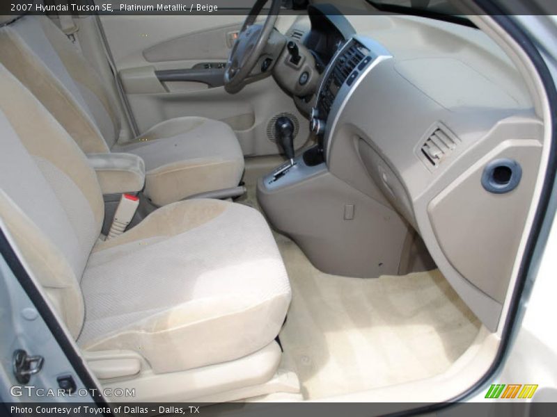 Platinum Metallic / Beige 2007 Hyundai Tucson SE