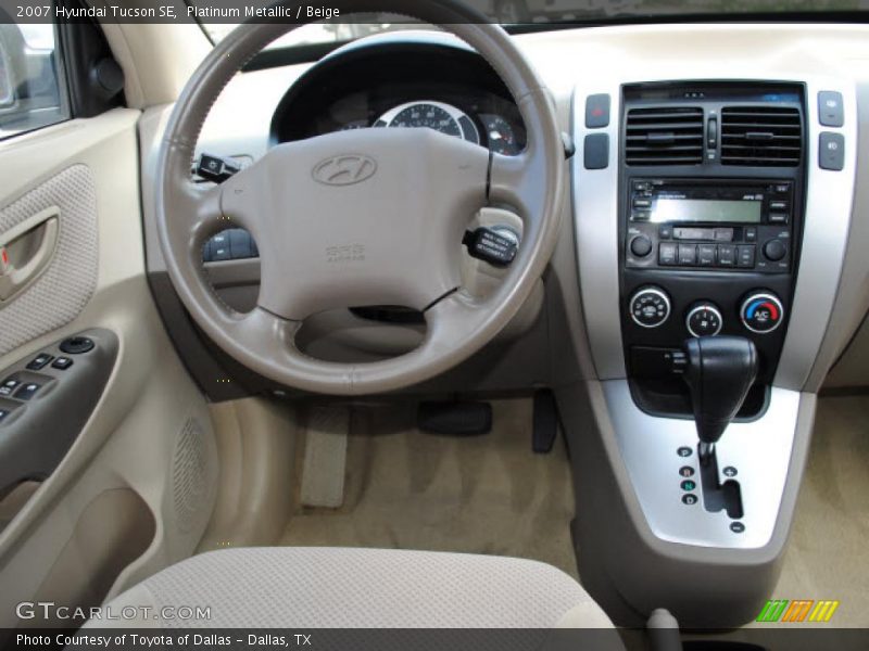 Platinum Metallic / Beige 2007 Hyundai Tucson SE