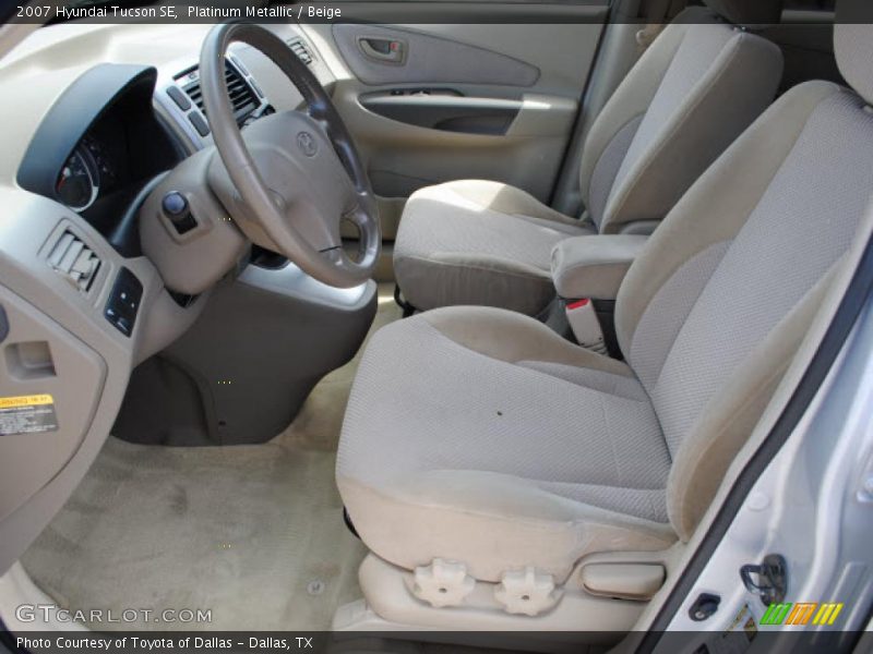 Platinum Metallic / Beige 2007 Hyundai Tucson SE