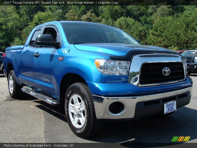 Blue Streak Metallic / Graphite Gray 2007 Toyota Tundra SR5 Double Cab 4x4