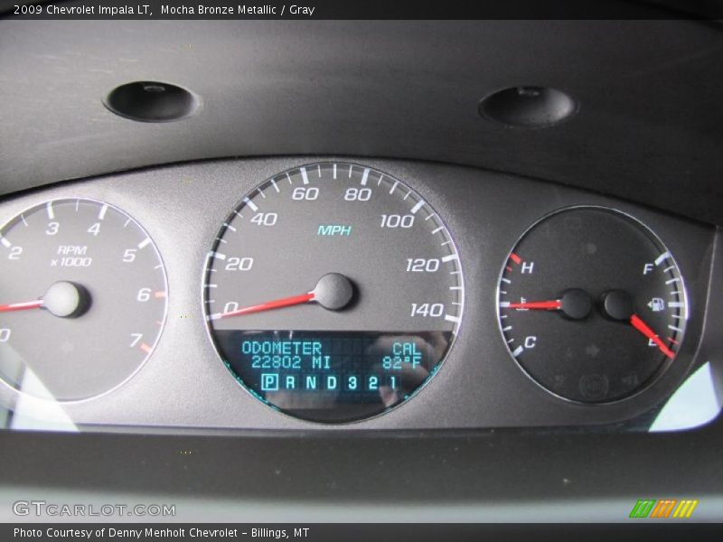 Mocha Bronze Metallic / Gray 2009 Chevrolet Impala LT