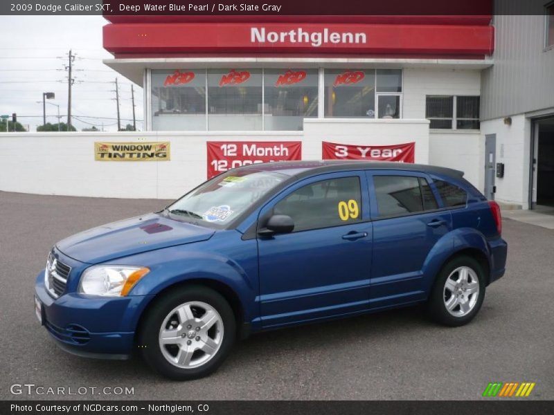 Deep Water Blue Pearl / Dark Slate Gray 2009 Dodge Caliber SXT