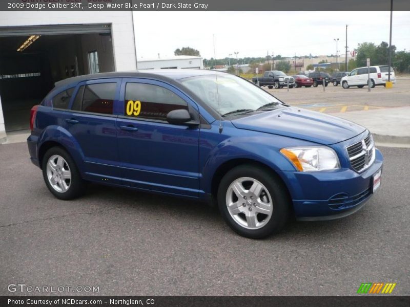 Deep Water Blue Pearl / Dark Slate Gray 2009 Dodge Caliber SXT