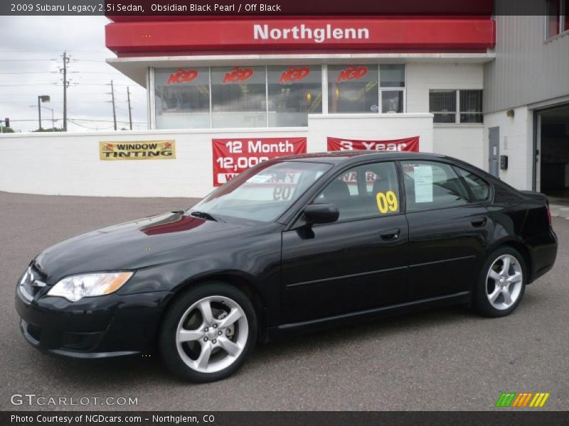 Obsidian Black Pearl / Off Black 2009 Subaru Legacy 2.5i Sedan