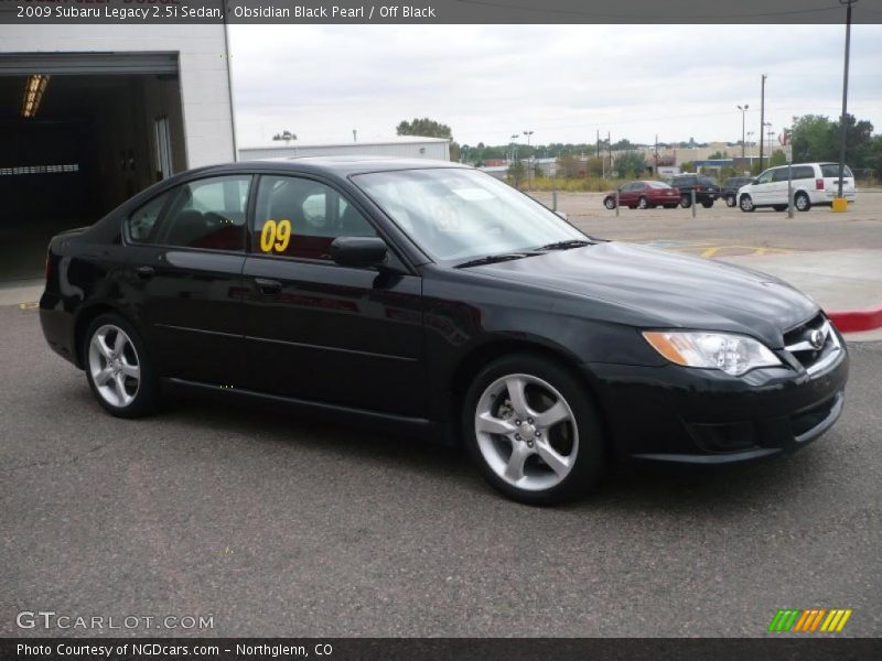 Obsidian Black Pearl / Off Black 2009 Subaru Legacy 2.5i Sedan