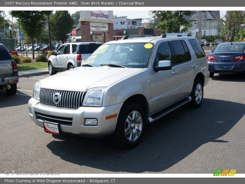 Silver Birch Metallic / Charcoal Black 2007 Mercury Mountaineer Premier AWD