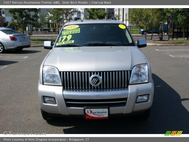 Silver Birch Metallic / Charcoal Black 2007 Mercury Mountaineer Premier AWD