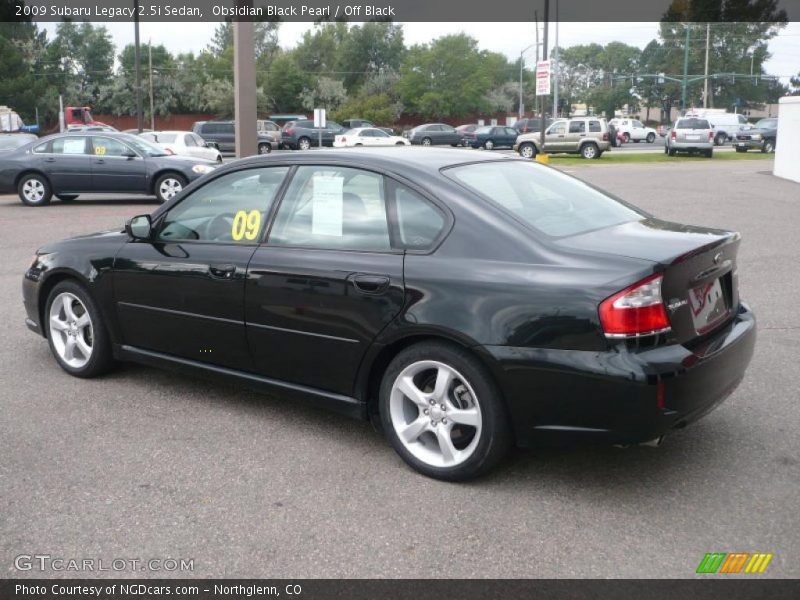 Obsidian Black Pearl / Off Black 2009 Subaru Legacy 2.5i Sedan