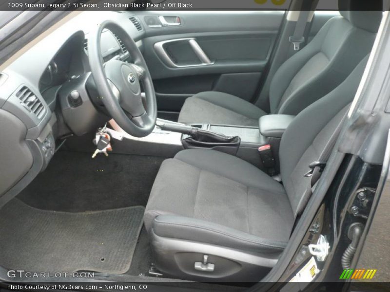 Obsidian Black Pearl / Off Black 2009 Subaru Legacy 2.5i Sedan