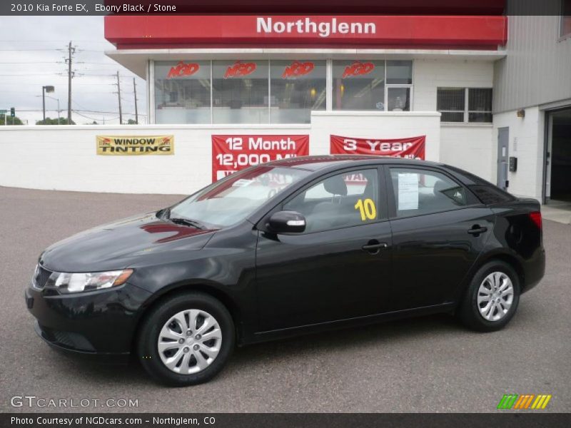 Ebony Black / Stone 2010 Kia Forte EX