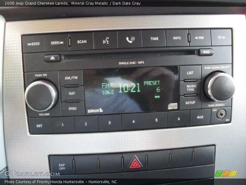 Mineral Gray Metallic / Dark Slate Gray 2008 Jeep Grand Cherokee Laredo