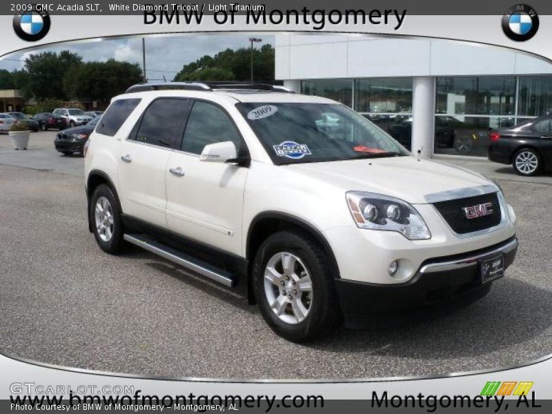 White Diamond Tricoat / Light Titanium 2009 GMC Acadia SLT