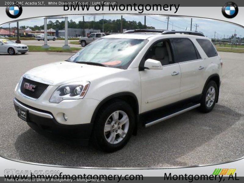 White Diamond Tricoat / Light Titanium 2009 GMC Acadia SLT
