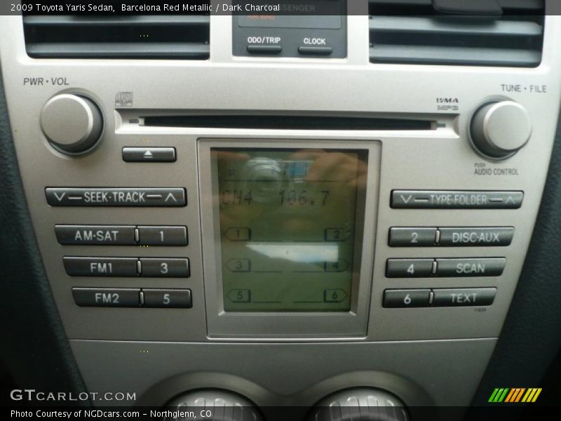 Barcelona Red Metallic / Dark Charcoal 2009 Toyota Yaris Sedan