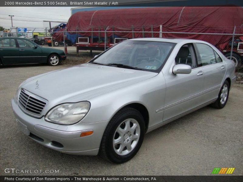 Brilliant Silver Metallic / Ash 2000 Mercedes-Benz S 500 Sedan