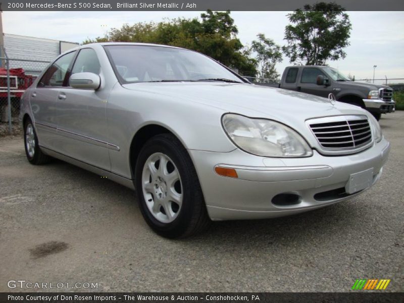 Brilliant Silver Metallic / Ash 2000 Mercedes-Benz S 500 Sedan