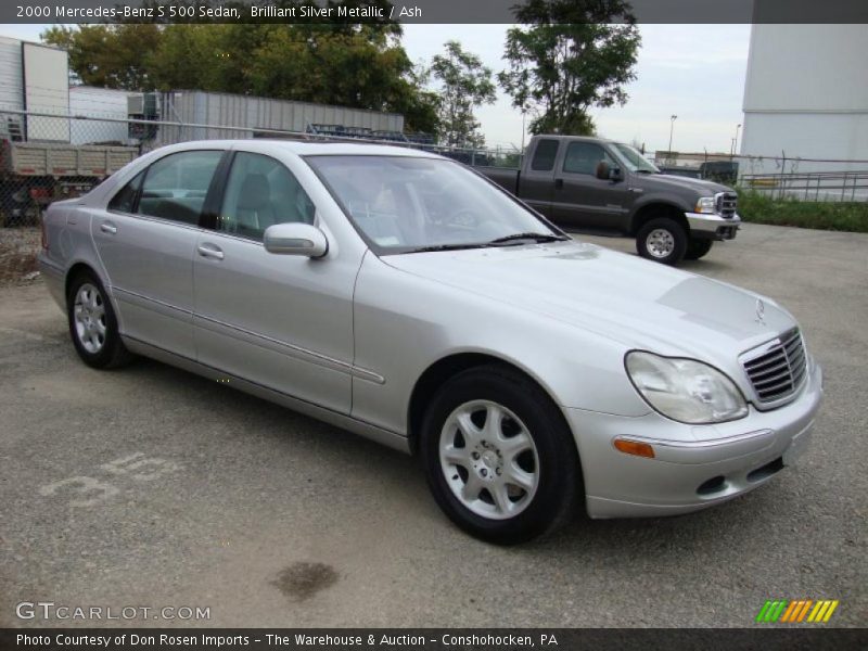 Brilliant Silver Metallic / Ash 2000 Mercedes-Benz S 500 Sedan