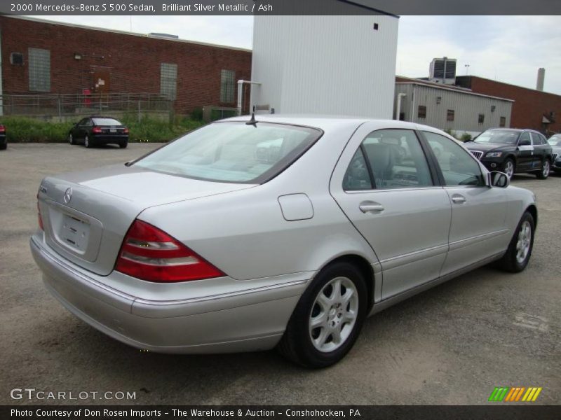 Brilliant Silver Metallic / Ash 2000 Mercedes-Benz S 500 Sedan