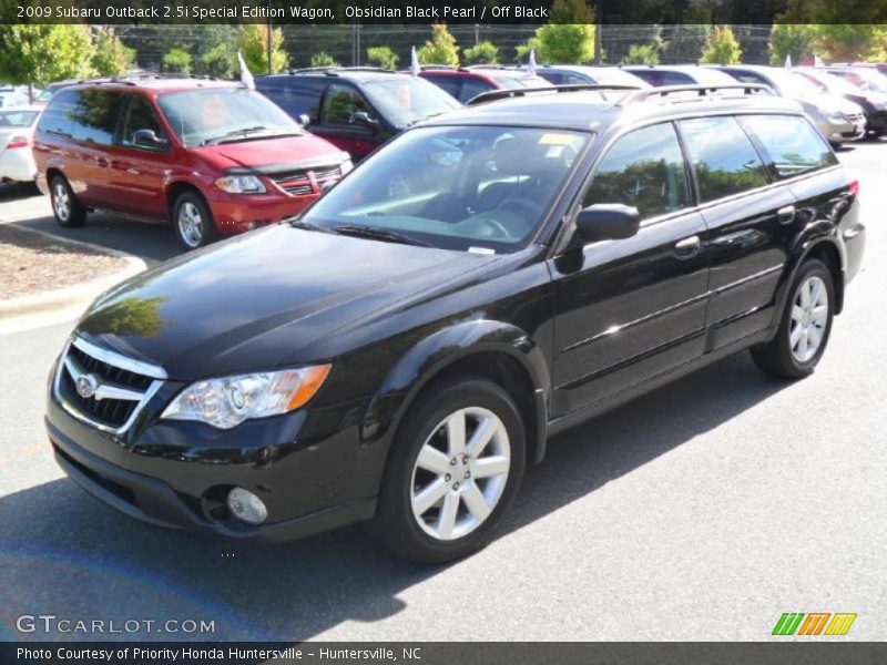 Obsidian Black Pearl / Off Black 2009 Subaru Outback 2.5i Special Edition Wagon