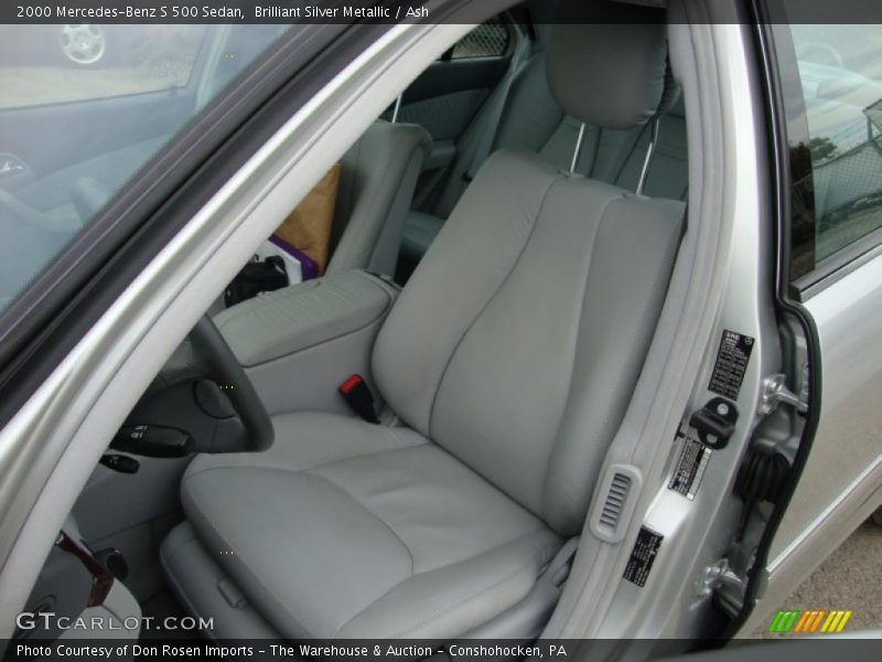 Brilliant Silver Metallic / Ash 2000 Mercedes-Benz S 500 Sedan