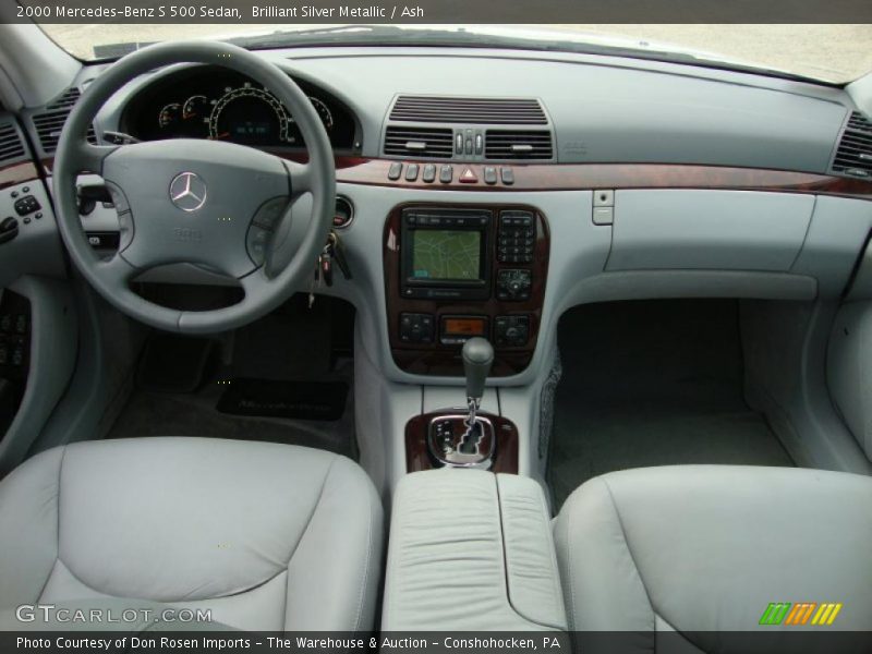Brilliant Silver Metallic / Ash 2000 Mercedes-Benz S 500 Sedan
