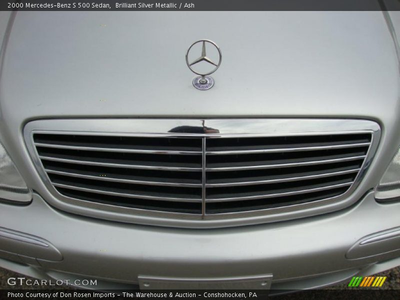 Brilliant Silver Metallic / Ash 2000 Mercedes-Benz S 500 Sedan