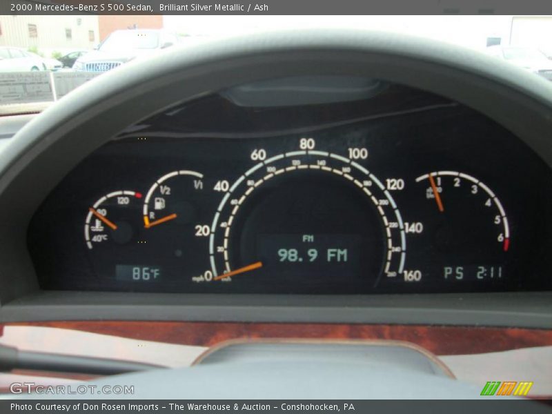 Brilliant Silver Metallic / Ash 2000 Mercedes-Benz S 500 Sedan