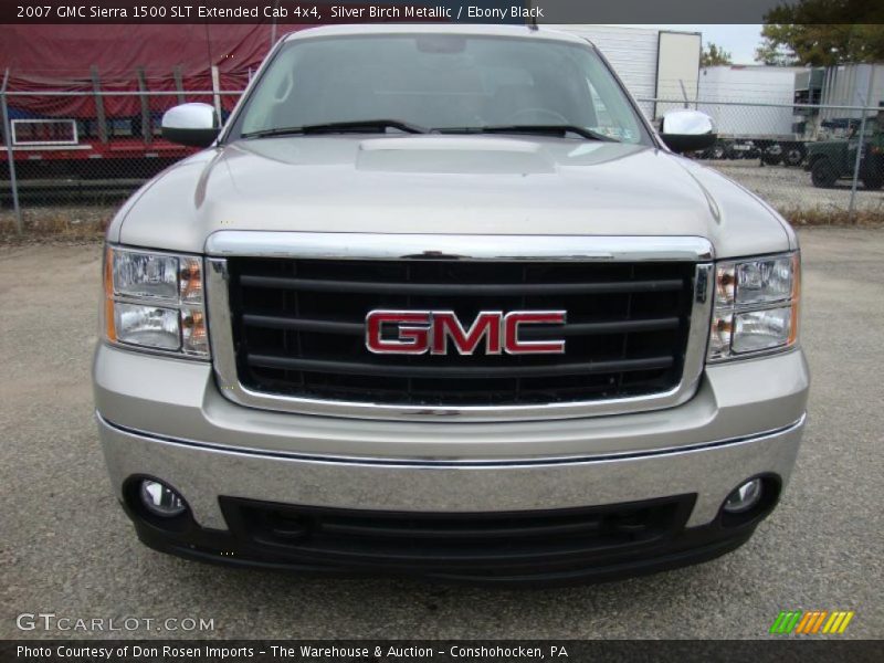Silver Birch Metallic / Ebony Black 2007 GMC Sierra 1500 SLT Extended Cab 4x4