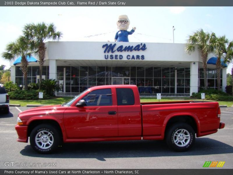 Flame Red / Dark Slate Gray 2003 Dodge Dakota Stampede Club Cab