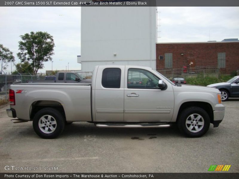 Silver Birch Metallic / Ebony Black 2007 GMC Sierra 1500 SLT Extended Cab 4x4