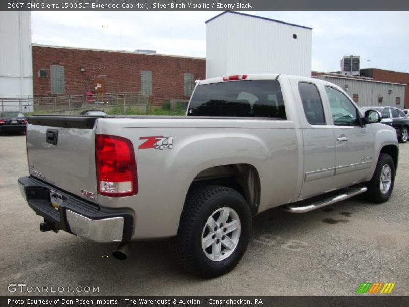 Silver Birch Metallic / Ebony Black 2007 GMC Sierra 1500 SLT Extended Cab 4x4