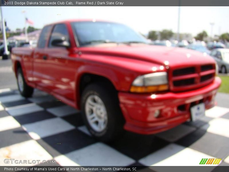 Flame Red / Dark Slate Gray 2003 Dodge Dakota Stampede Club Cab
