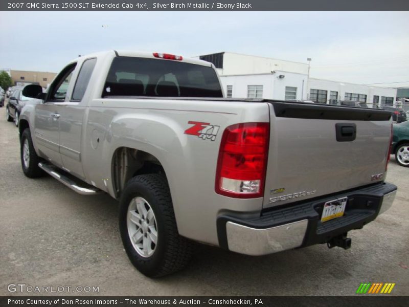 Silver Birch Metallic / Ebony Black 2007 GMC Sierra 1500 SLT Extended Cab 4x4