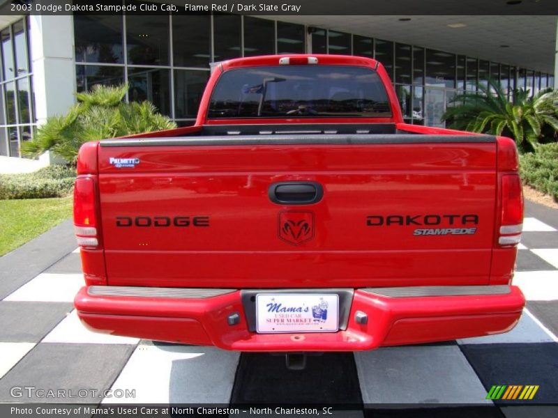 Flame Red / Dark Slate Gray 2003 Dodge Dakota Stampede Club Cab