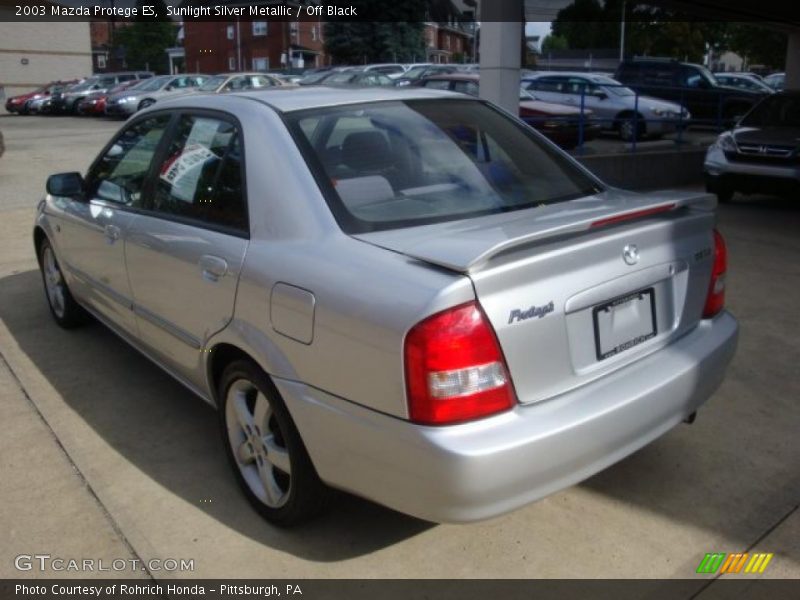 Sunlight Silver Metallic / Off Black 2003 Mazda Protege ES