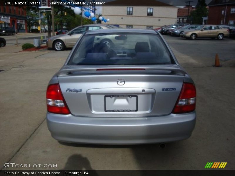 Sunlight Silver Metallic / Off Black 2003 Mazda Protege ES
