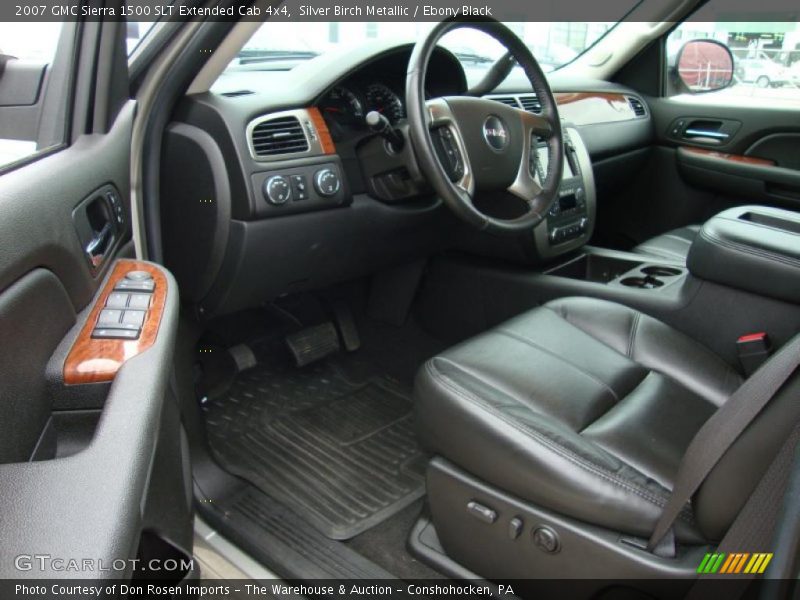 Silver Birch Metallic / Ebony Black 2007 GMC Sierra 1500 SLT Extended Cab 4x4