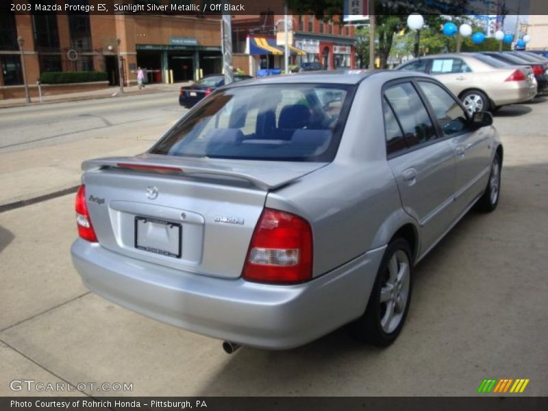 Sunlight Silver Metallic / Off Black 2003 Mazda Protege ES