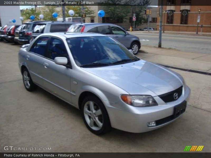 Sunlight Silver Metallic / Off Black 2003 Mazda Protege ES