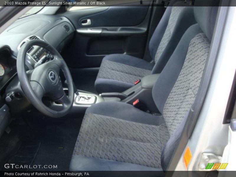 Sunlight Silver Metallic / Off Black 2003 Mazda Protege ES