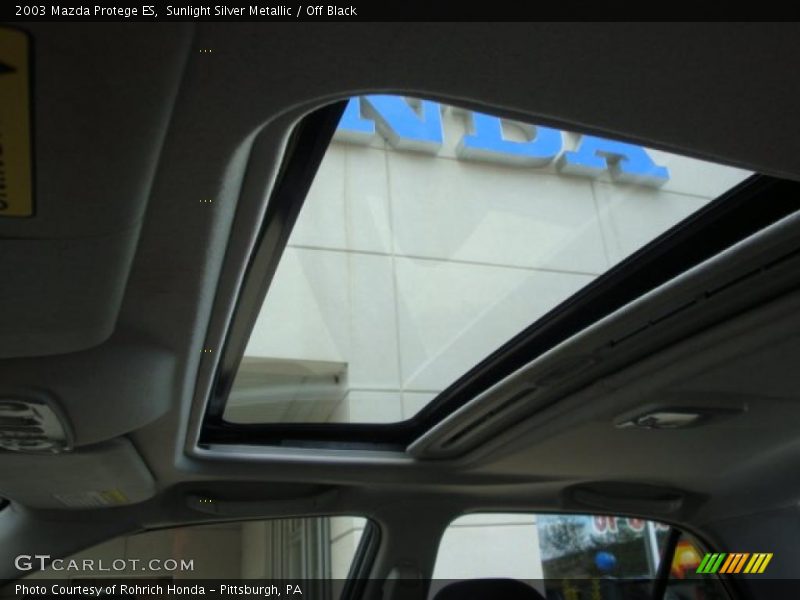 Sunlight Silver Metallic / Off Black 2003 Mazda Protege ES