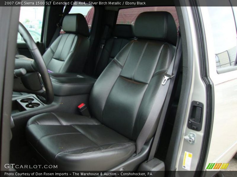 Silver Birch Metallic / Ebony Black 2007 GMC Sierra 1500 SLT Extended Cab 4x4