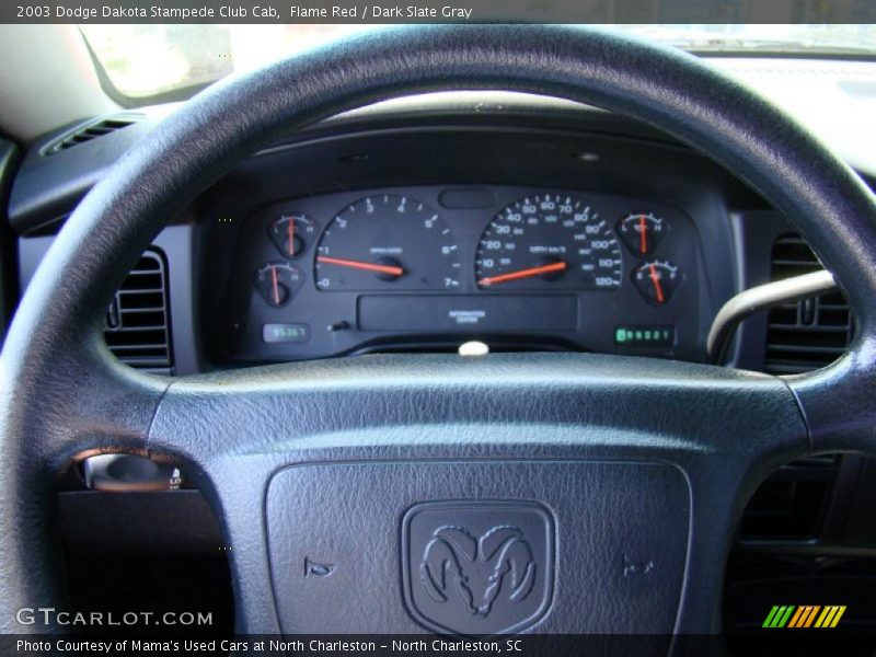 Flame Red / Dark Slate Gray 2003 Dodge Dakota Stampede Club Cab