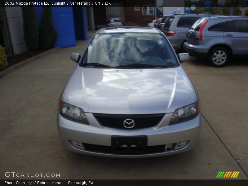 Sunlight Silver Metallic / Off Black 2003 Mazda Protege ES