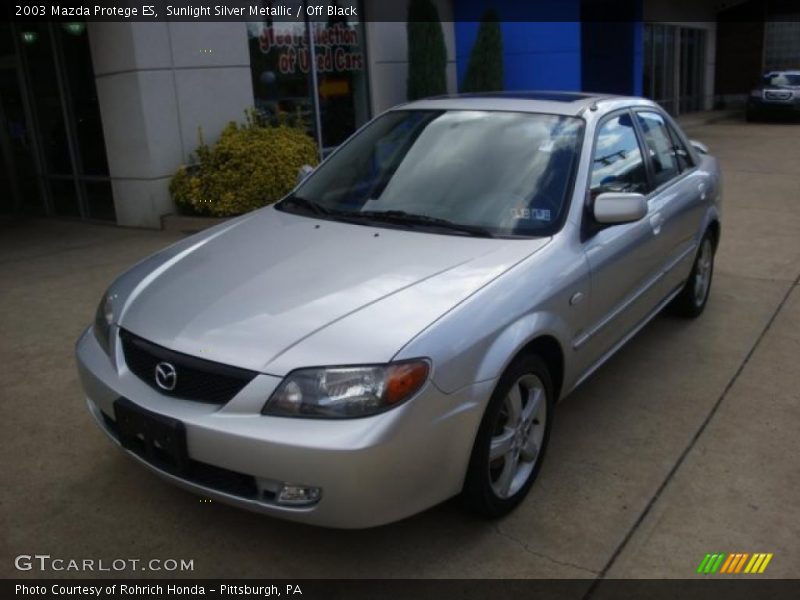 Sunlight Silver Metallic / Off Black 2003 Mazda Protege ES