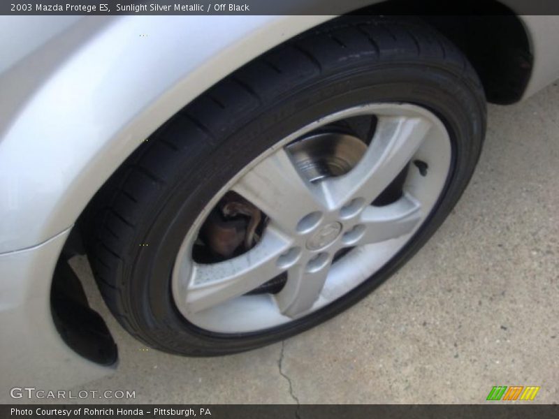 Sunlight Silver Metallic / Off Black 2003 Mazda Protege ES