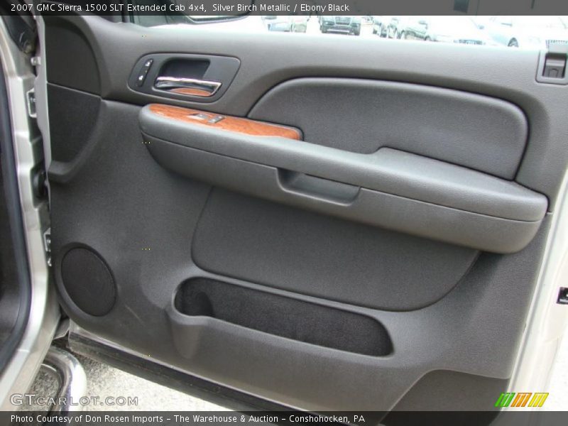 Silver Birch Metallic / Ebony Black 2007 GMC Sierra 1500 SLT Extended Cab 4x4