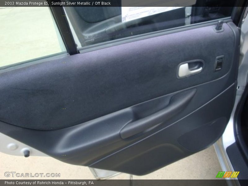 Sunlight Silver Metallic / Off Black 2003 Mazda Protege ES